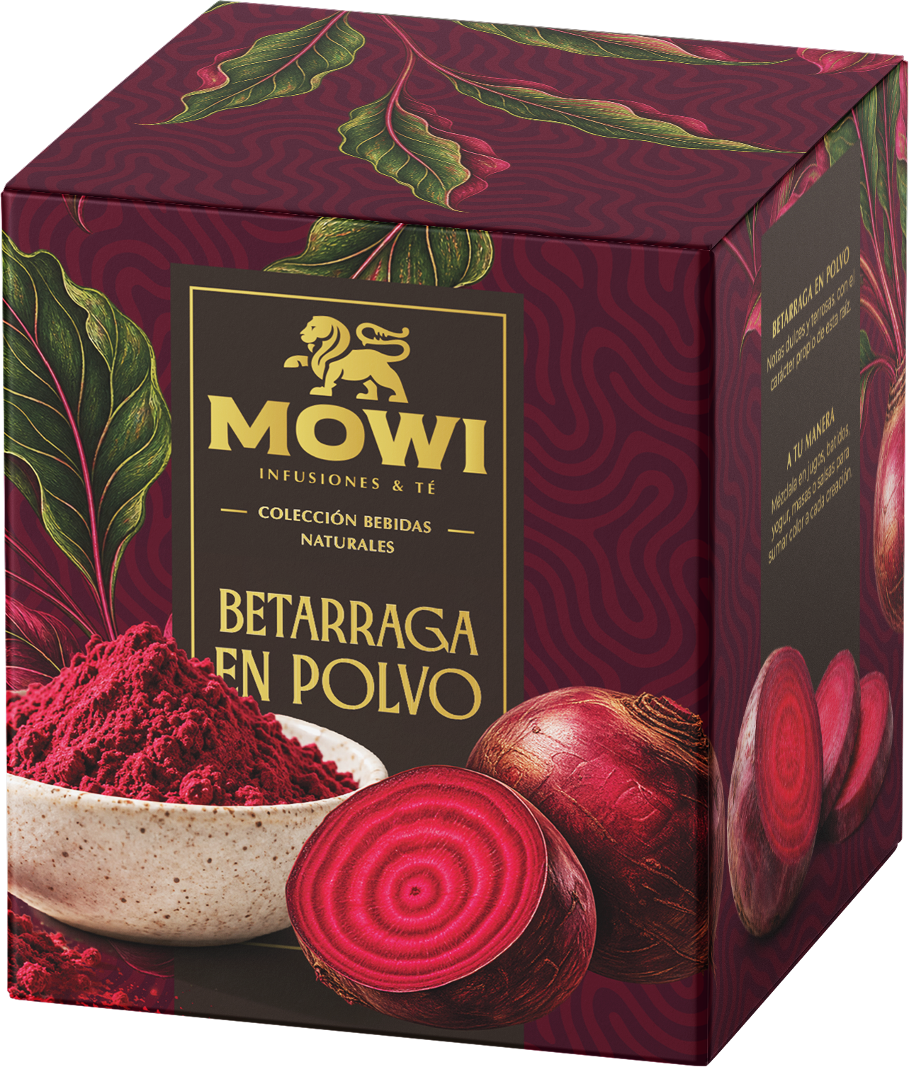 Caja MOWI Betarraga en polvo, Colección Bebidas Naturales